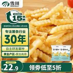 Snow Valley 雪川食品 薯脆时光波纹薯条 500g*2袋