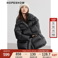 红袖三防休闲保暖羽绒服冬季2024新款女装落肩拉链立领显瘦气质短外套 050