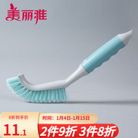 美丽雅 缝隙刷子 窗槽夹缝清洗工具弯头刷硬毛清洁刷清理窗台缝隙刷 软胶柄缝隙刷-1只装