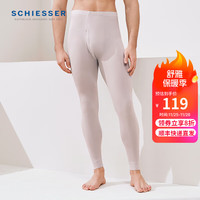 舒雅(SCHIESSER)男士50S莫代尔柔软轻打底保暖长裤秋裤E5/23914Y 灰色 XL【80-90公斤】