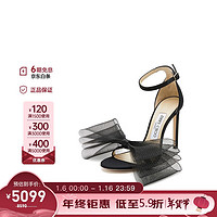 JIMMY CHOO 周仰杰 女士黑色高跟凉鞋 AVELINE 100 YMG 194 BLACK BLACK 36