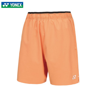 YONEX2024尤尼克斯羽毛球服短裤男女运动YY速干运动裤子比赛服 男款 120204 秋橘色 3XL