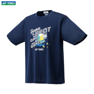 YONEX2024尤尼克斯羽毛球服速干男女短袖日本款16726 男女同款 16726 藏青色 S