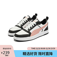 彪马PUMA休闲鞋男女透气运动板鞋PUMA DRIBBLE 400326 37.5 01-粉色 37.5UK4.5