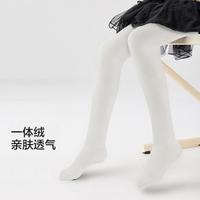女童打底袜秋冬加绒儿童连裤袜弹力宝宝中大童纯色简约风打底裤
