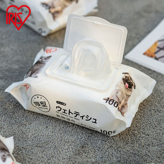 爱丽思 宠物湿巾 猫狗通用 清洁湿纸巾 白湿巾100片*10包 爱丽思100片白湿巾10包
