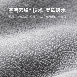 HOYO日本毛巾男士 A类毛巾纯棉 家用洗澡吸水速干毛巾 33*72cm 浅灰