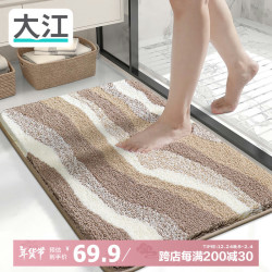 大江 浴室地垫 卫生间脚垫吸水垫厕所地垫卫浴50x80cm 岩韵图谱50x80cm