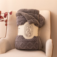 索隆双面绒AB版塔芙绒羊羔绒毯子双层加绒毛毯 塔夫毯-灰色同色DB 120*200cm