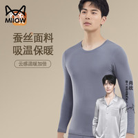 猫人保暖 打底 暖冬必备 可外穿 基础打底内衣 08M1001中蓝-男款 3XL