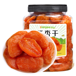鲜记 红杏干果脯500gx1罐吊干杏肉酸杏子办公室休闲零食蜜饯小吃