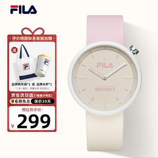 FILA 斐乐 手表女硅胶表带防水小众潮流时尚腕表FLM38-6283-002