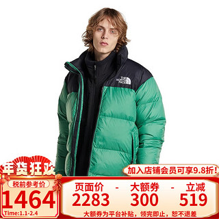 THE NORTH FACE 北面 1996 Nuptse 中性户外羽绒服 NF0A3C8D-ZCV 绿色 L