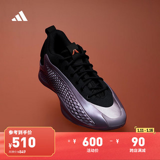 adidas 阿迪达斯 爱德华兹1代签名版专业boost篮球鞋男女阿迪达斯 亮金属铁灰/黑色/警报红荧光 43