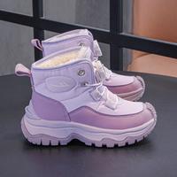 儿童雪地靴冬季户外加绒加厚款靴子二棉鞋男女童中大童靴子