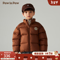 PawinPaw卡通小熊童装2024年秋冬男女童羽绒服舒适防风保暖 Brown棕色/85 90 cm