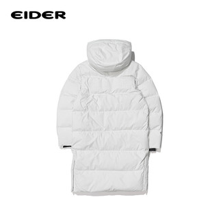 EIDER 2024 户外时尚男女同款防风长款保暖鹅绒服 冰灰色 M