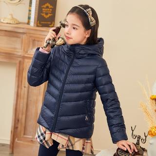 【克轻鹅绒】青少年童装儿童户外轻便运动保暖连帽男女轻薄羽绒服
