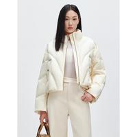 【银丝廓形短款羽绒服】冬银丝短款小众洋气面包服宽松休闲