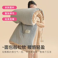 洁丽雅双面牛奶绒被子冬被加厚保暖珊瑚绒被芯宿舍家用棉被被褥