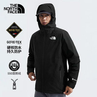 THE NORTH FACE 北面 三合一冲锋衣男羽绒内胆防风防水保暖外套83RR 4H0/黑色 XL/180