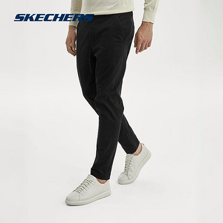 SKECHERS 斯凯奇 官方outlets春秋新款休闲长裤男弹力棉设计感运动修身显瘦