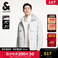 杰克·琼斯(JACK&JONES)冬季新款时尚潮流工装风外套纯色宽松日常连帽羽绒服男224412022 C41