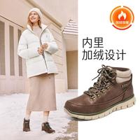【密绒毛保暖】女鞋高帮鞋加绒保暖休闲靴女靴轻质休闲工装靴