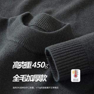 【重磅加厚&100%羊毛】秋冬新年红羊毛衫内搭休闲保暖毛衣男