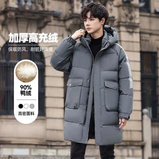 雪中飞 SNOWFLYING中长款羽绒服男青年2024冬季潮流保暖加厚工装户外外套