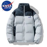 NASA MARVEL棉衣男外套棉服秋冬男夹克袄子立领潮流情侣面包服 S