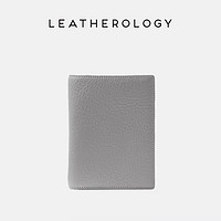 LEATHEROLOGY 牛皮护照夹多卡位护照保护套旅行证件收纳包 烟灰色