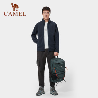 CAMEL骆驼户外抓绒衣男2024春秋防风加厚夹克开衫外套上衣