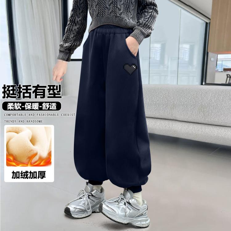 【锁温保暖&甜美卫裤】女童2024秋冬季舒适休闲宽松长裤