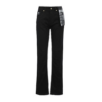 Versace Jeans Couture范思哲女士直筒黑色牛仔裤长裤