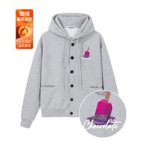  CHOCOOLATE潮流雪条连帽卫衣男秋冬款加绒外套