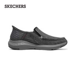 斯凯奇（Skechers）闪穿鞋Slip-ins 男士休闲鞋健步鞋懒人鞋204806 炭灰色/CHAR 40