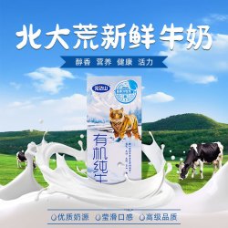 完达山 3.6g乳蛋白 有机纯牛奶  盒装 200ml 24盒