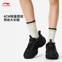 李宁 LI-NING 蜜糖V2丨休闲鞋女鞋2024秋季反光经典潮流百搭运动鞋AGCU296 37