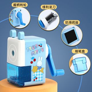 晨光 自动进铅手摇式削笔刀 粉色 削笔机+10支铅笔套装
