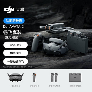 DJI 大疆 Avata 2 畅飞套装（三电池版） 第一视角航拍无人机 体感操控+随心换1年+256G内存卡