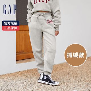 Gap男女装秋季美式复古抓绒运动卫裤618882装休闲长裤