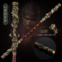 赟娅 黑神话悟空游戏周边玩具手办全金属齐天大圣如意金箍棒30CM 古青-35cm