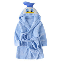 三枪童装 法兰绒少儿保暖男童女童儿童连帽睡袍睡衣合集 雾霾蓝（法兰绒） 150【参考体重70-80斤】