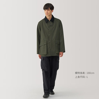 無印良品 MUJI（無印良品 ）男式不易沾水灯芯绒领夹克男士工装外套长袖城市轻户外运动24年冬