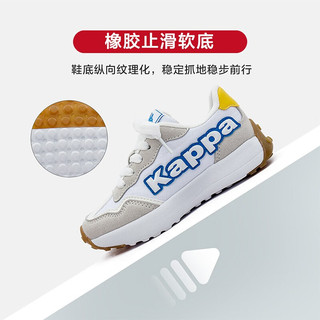 Kappa Kids卡帕儿童男童春季新款女童休闲鞋中大童运动鞋子 |亲子鞋|四季可穿  内长19.3适合脚长18.3