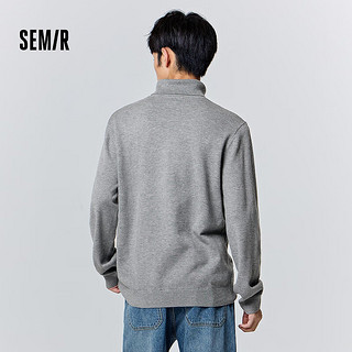 森马（Semir）森柔毛衫|针织衫男高领打底衫冬季内搭纯色毛衣上衣 灰色调00322 170/88A/M