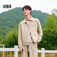 森马（Semir）外套男秋季简约纯色时尚工装夹克针织上衣潮