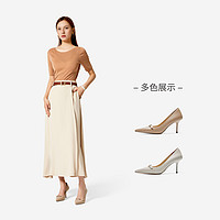 88VIP：NINE WEST 玖熙 优雅高跟鞋女2025春新款尖头浅口单鞋