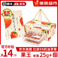 田良季红颜99奶油草莓甜草莓品种牛奶圣诞草莓九九品物盒 2400g 8盒礼盒装 大果(单果约15-20g)